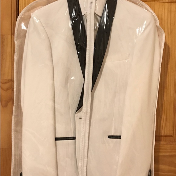 Egara White Slim Fit Dinner Jacket - Picture 3 of 4